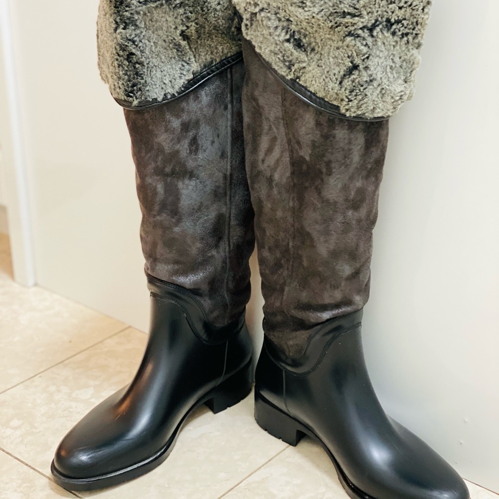 NWOT Via Lactea  Italian Tall Boots Rain and Snow Size 9